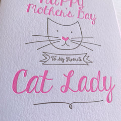 Cat Lady Mother's Day card for Cat Mom