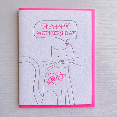 Mother's day card from cat Mom card