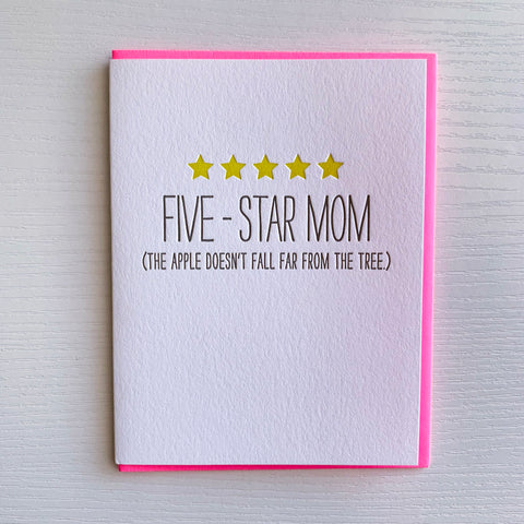 Funny Mother's Day Card - Five Star Mom