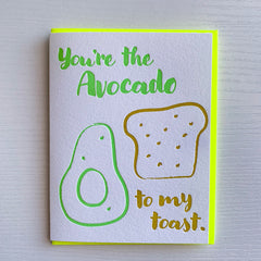 Avocado Toast Love Card or Friendship Card
