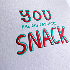 Favorite Snack Love Card