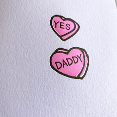 Yes Daddy Valentines Day Card