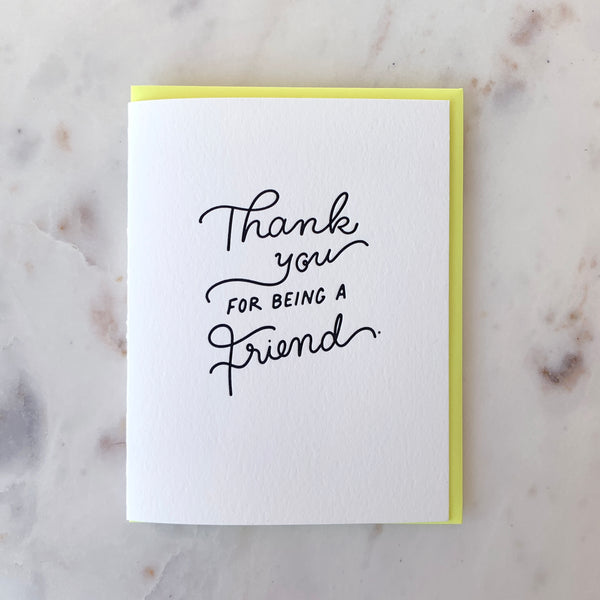 Thank You Card for Friend, Best Friend Thank You Card, Thank You for Being  There When I Needed You the Most, Friendship Card TY021 