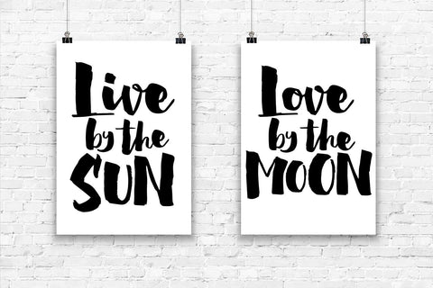 Live by the Sun Love by the Moon - Wall Art Set $36.99 - $64.99