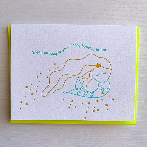 Mermaid Birthday card
