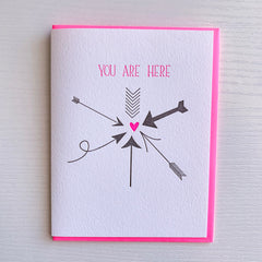 You Are Here Love Card