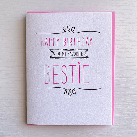 Best Friend Bestie Birthday Card