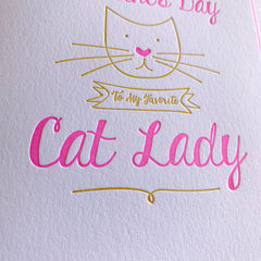 Cat Lady Valeninte's Day Card