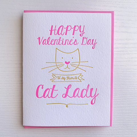 Cat Lady Valeninte's Day Card