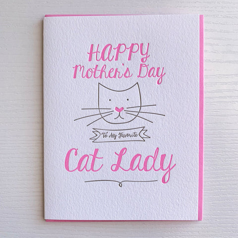 Cat Lady Mother's Day card for Cat Mom