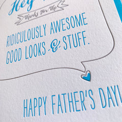 Good Looks & Stuff - Funny Father's Day Card