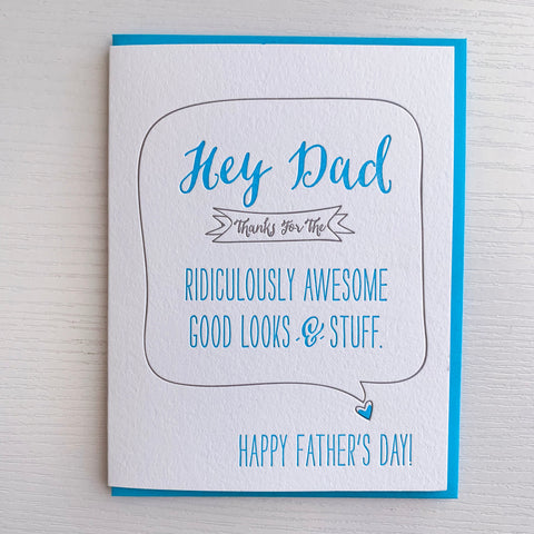 Good Looks & Stuff - Funny Father's Day Card