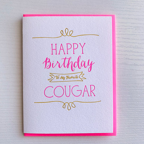 Cougar Birthday Card