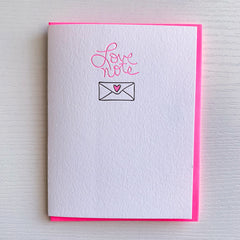 Love Note Letterpres Card