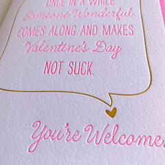 Sarcastic Valentine's Day Card