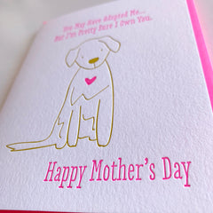 Mother's Day from the dog - Mother's Day Card