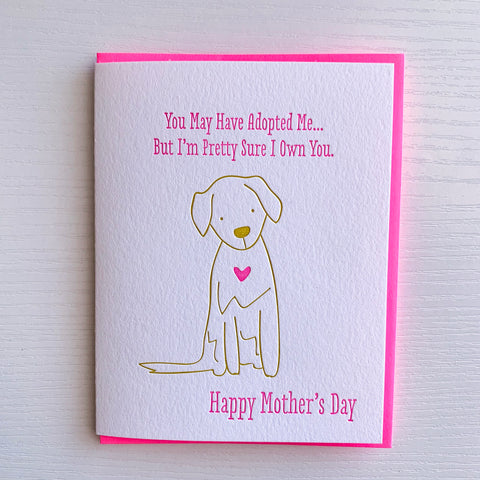 Mother's Day from the dog - Mother's Day Card