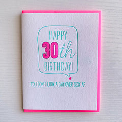 30th Birthday Sexy AF Card