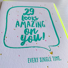 29ish Birthday Card - 40th or 30th Birthday Card