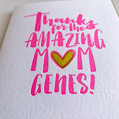 Mom Genes - Mother's Day Card