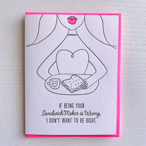 Sandwich Maker Card - Love & Valentine