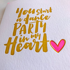 Dance Party In My Heart Love Card