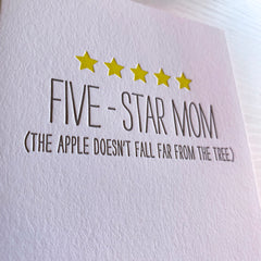 Funny Mother's Day Card - Five Star Mom