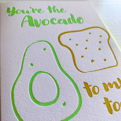 Avocado Toast Love Card or Friendship Card