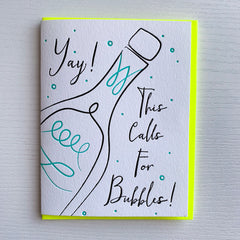 Congratulations Card - This Calls for Bubbles