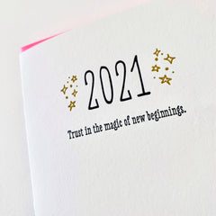 New Years Card -  2021 Trust In The Magic of New Beginnings