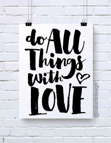 Do All Things With Love Wall Art
