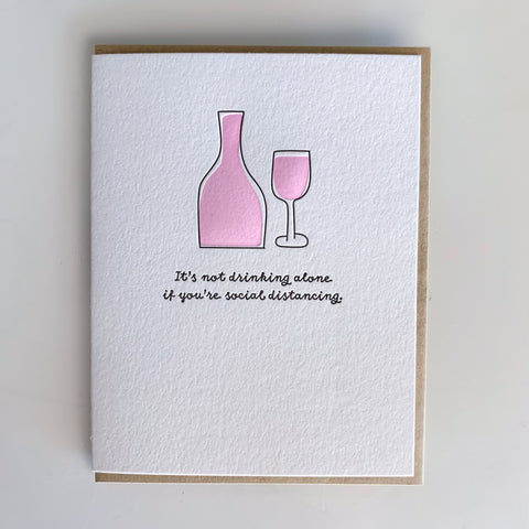 Social Distancing Card, Funny Friendship Card