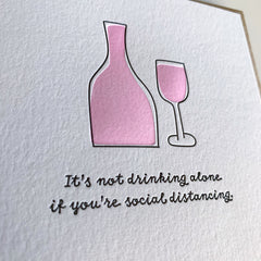 Social Distancing Card, Funny Friendship Card
